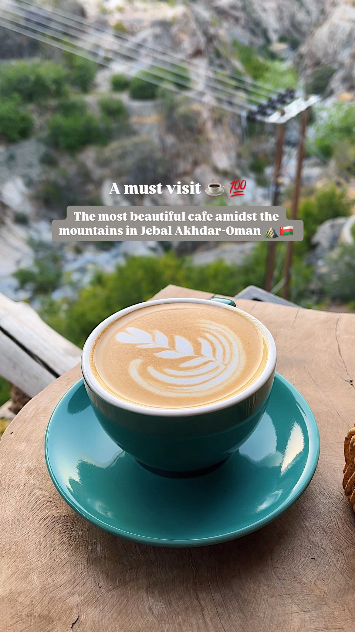 If somebody told me that I’d find the most tranquil cafe with exceptional coffee deep in the mountains, in a place that took us a long bumpy drive and a 15 minute hike to reach, I probably would be a bit skeptical about it…

Well, that was until I visited @anat.cafe in @thesuwgra, a unique accommodation perched on the side of the mountain with beautiful views of the surrounding valley ⛰️

This spot is made for adventure seekers looking to experience a little historical heritage in a modern setting 😍🇴🇲 

I was in awe and this needs to be on your itinerary if you’re planning a trip to Jebal Akhdar-Oman 💗🌳 

Like, save and share this reel with your travel buddies 🚗